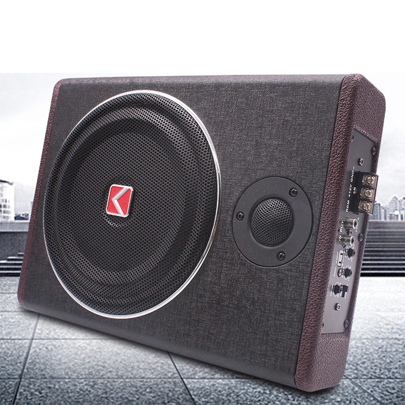 Under Seat Subwoofer Slim 8 Inch - Subwoofer attivo con struttura in legno