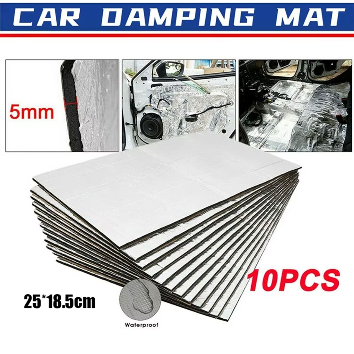 Car Audio Sound Deadening Mat - 10 pz Auto Van Sound Deadener