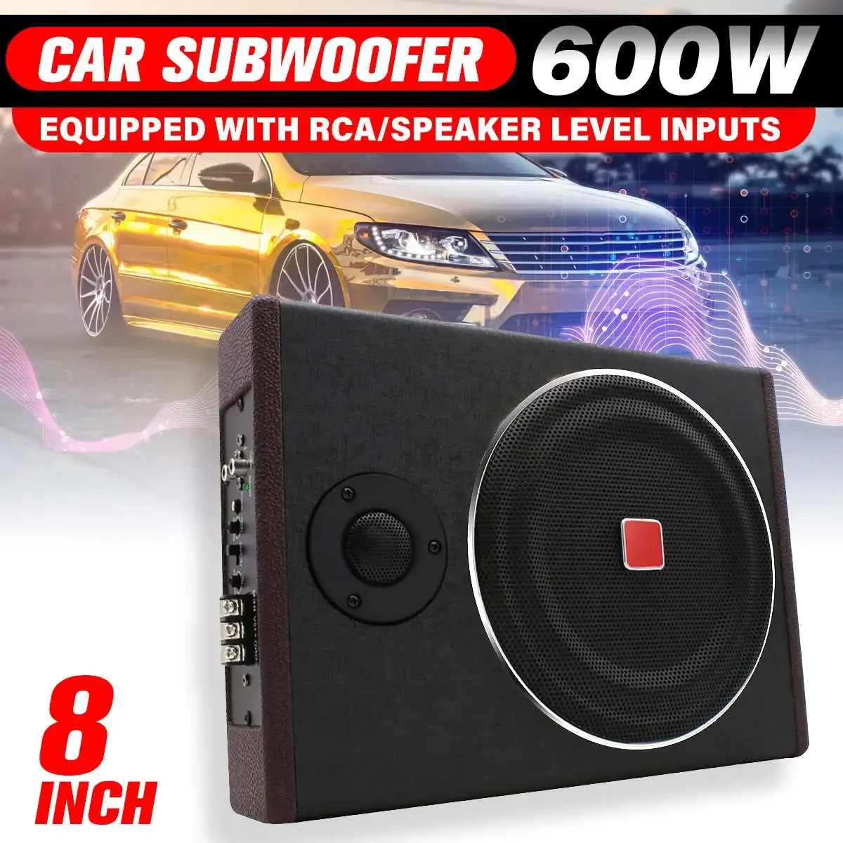 Under Seat Subwoofer Slim 8 Inch - Subwoofer per auto da 8 pollici