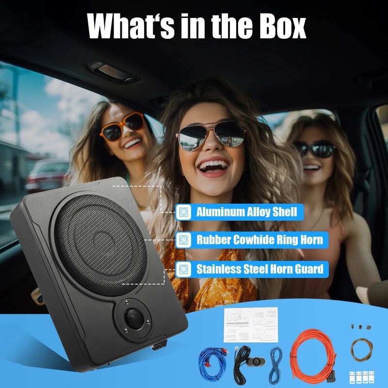 Under Seat Subwoofer Slim 8 Inch - Subwoofer attivo da 8 pollici per