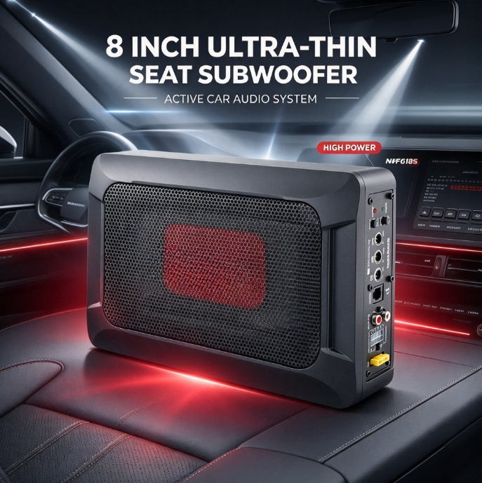 NBF618S Subwoofer Attivo Sotto - Under Seat Subwoofer Slim 8 Inch recensione e prezzo