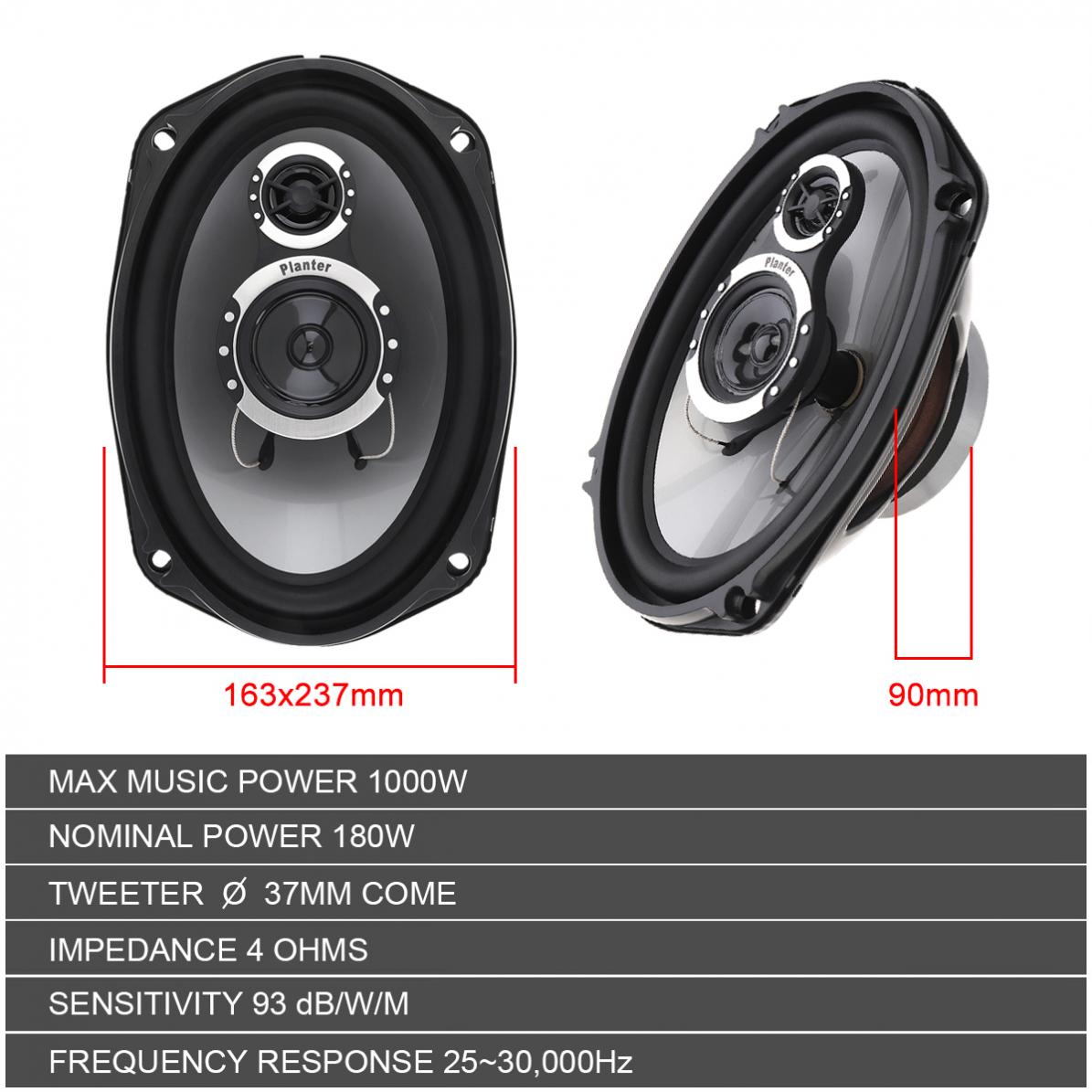 2 pz 6x9 pollici 3 vie 1000 W  - Car Coaxial Speaker 6X9 3 Way recensione e prezzo