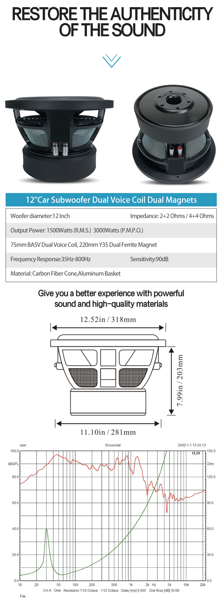 Subwoofer per Auto da 12 Polli - Car Subwoofer 12 Inch 1500W recensione e prezzo