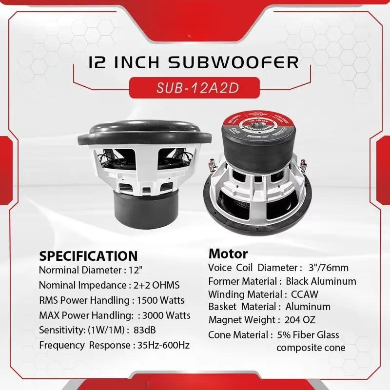 GRANVOZ Subwoofer da 1500W 12  - Car Subwoofer 12 Inch 1500W recensione e prezzo