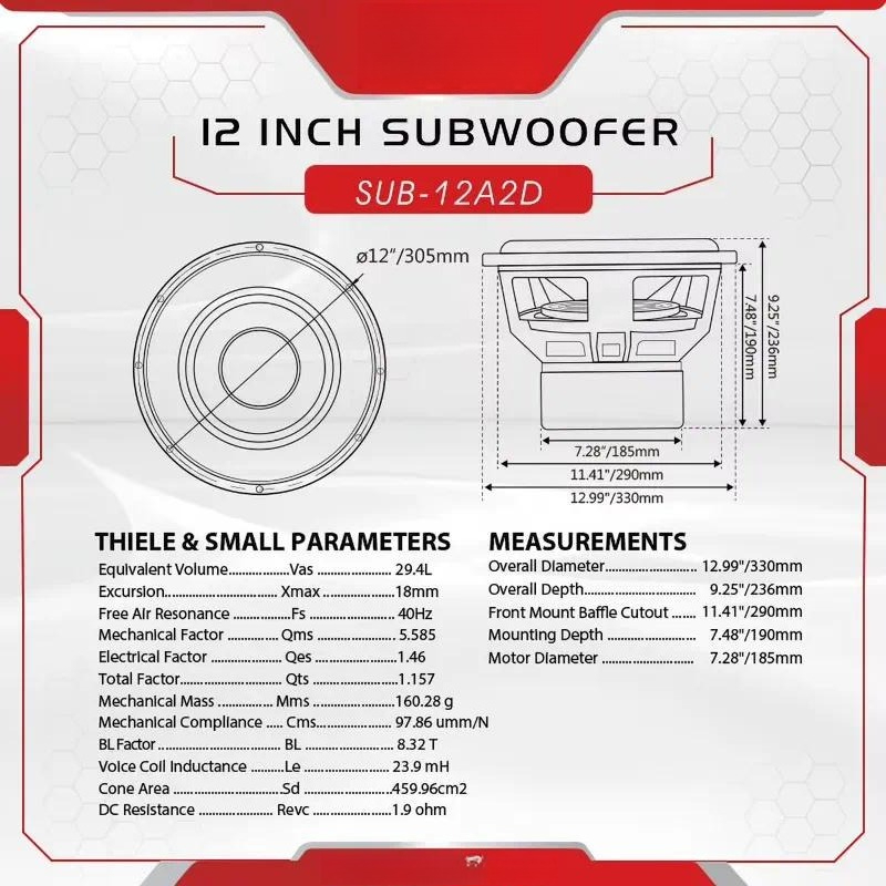 GRANVOZ Subwoofer da 1500W 12  - Car Subwoofer 12 Inch 1500W recensione e prezzo