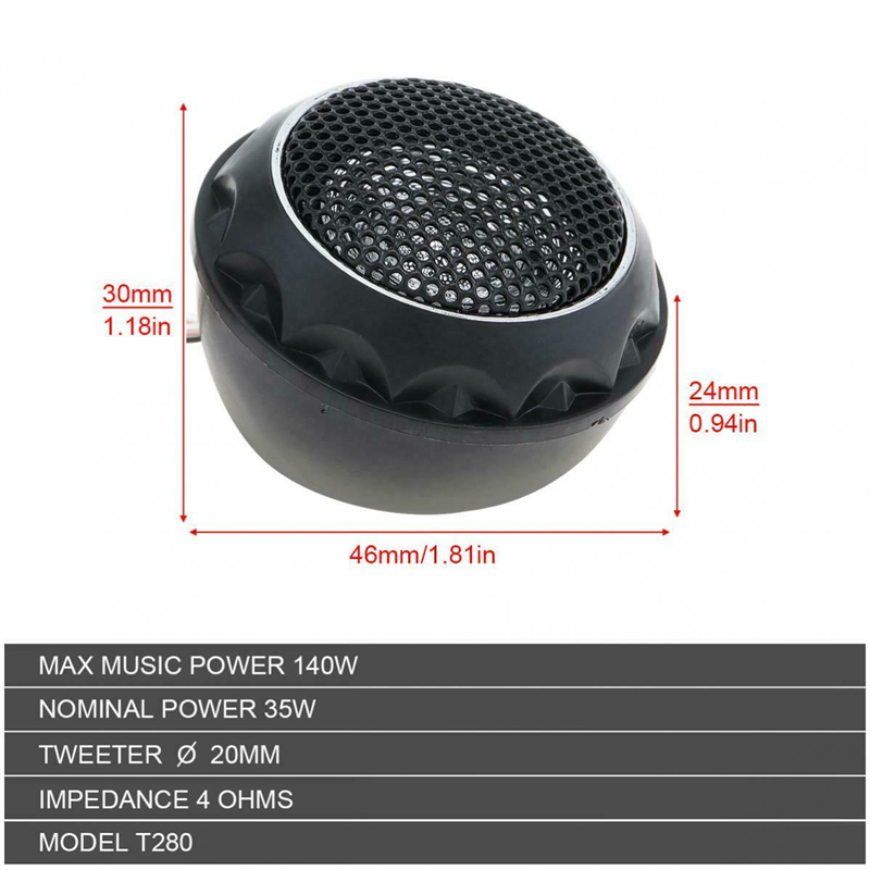 2 pz Audio Per Auto Pellicola  - Car Audio Tweeter Silk Dome recensione e prezzo