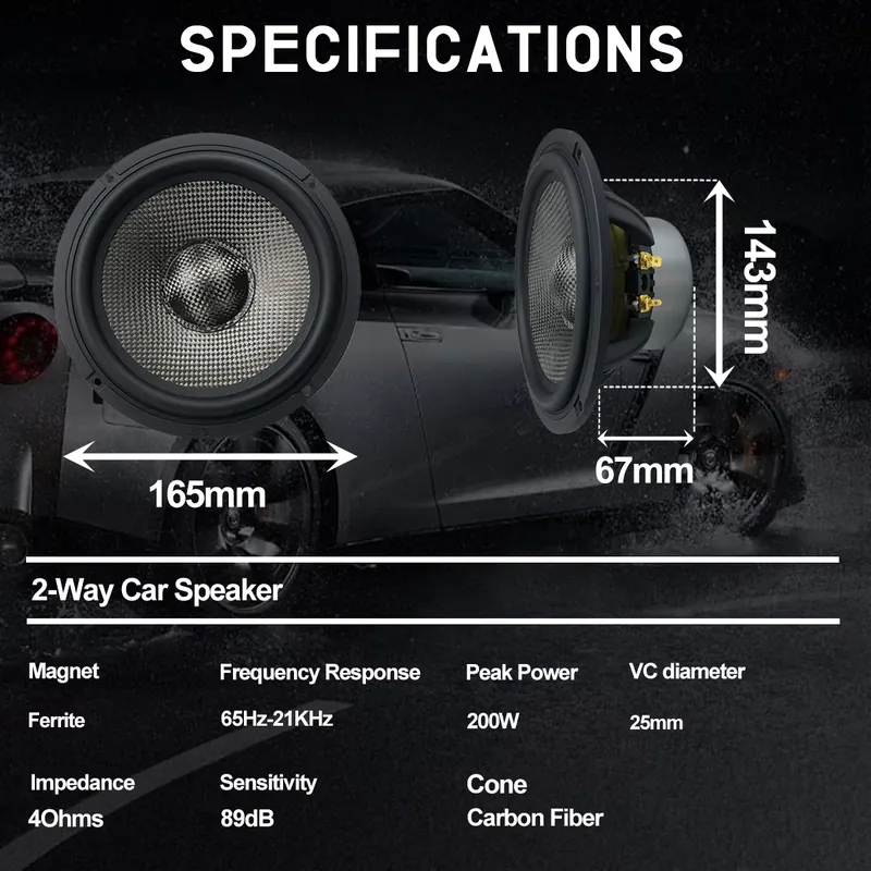 Nuovo Arrivo Zeming Audio Migl - Car Audio Component Speaker 6.5 recensione e prezzo